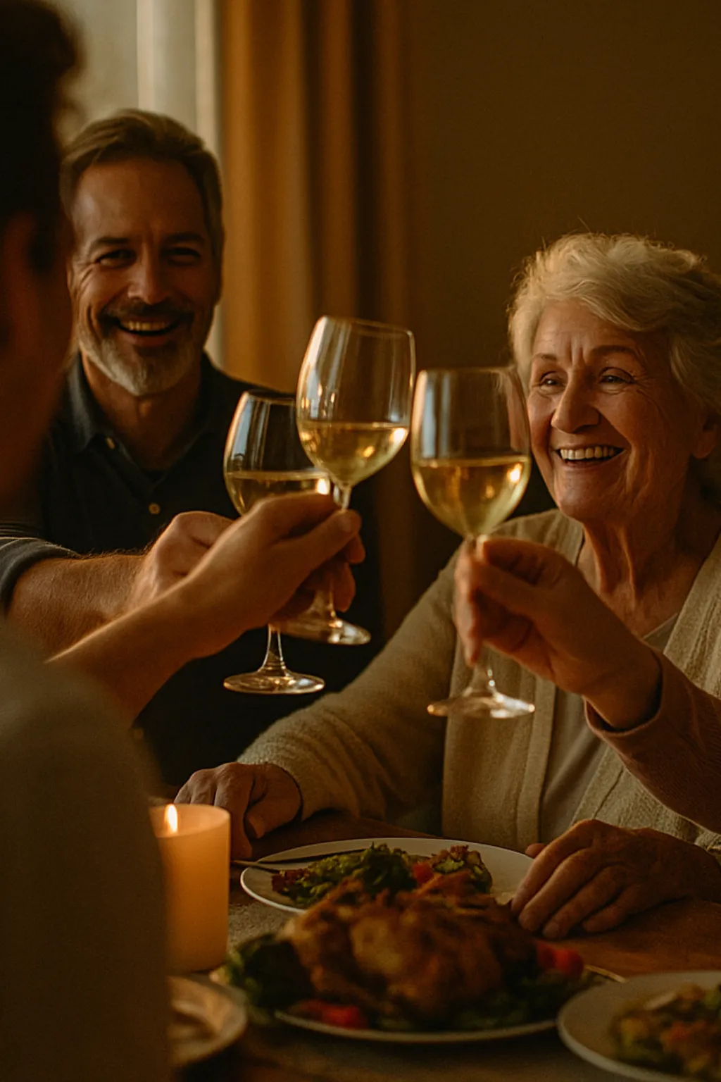 Three generations of a family sharing stories together, representing emotional legacy and connection